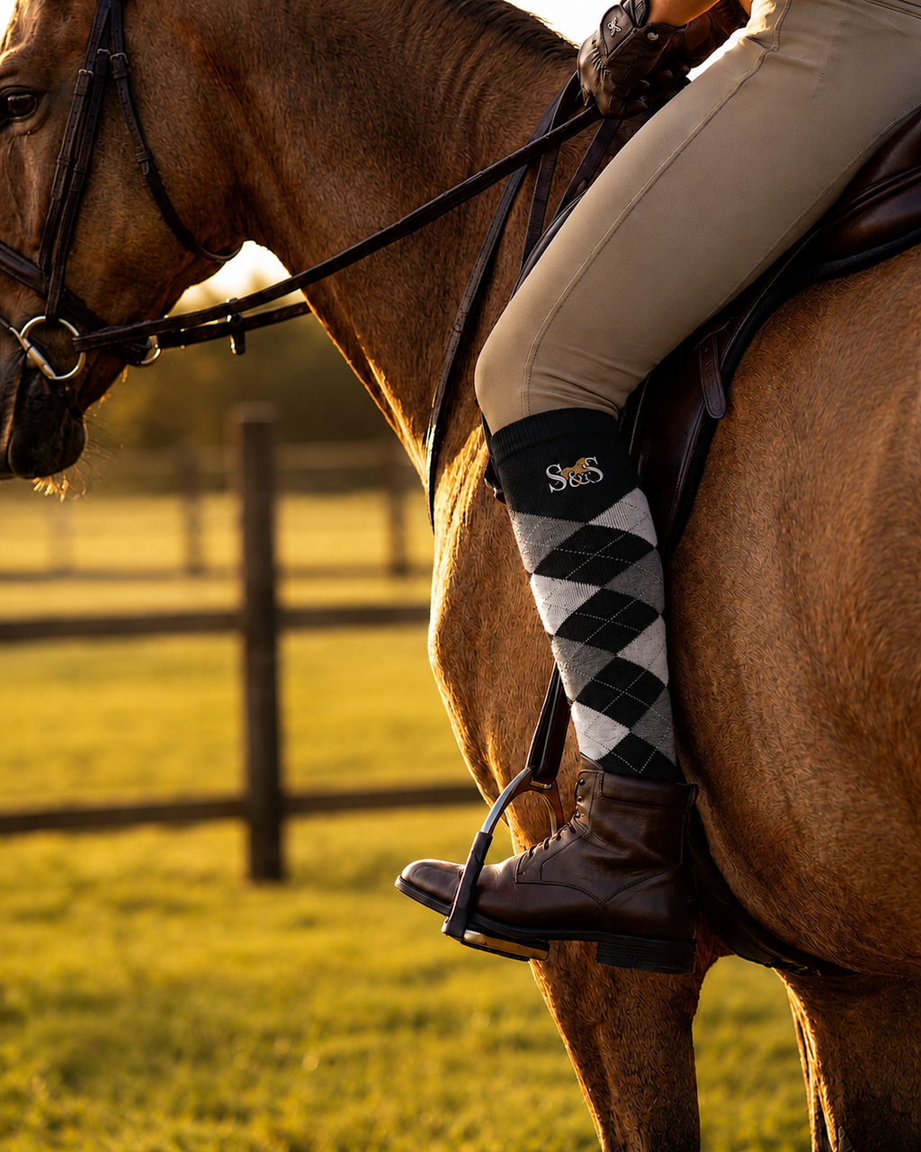Equestrian Sock Preto