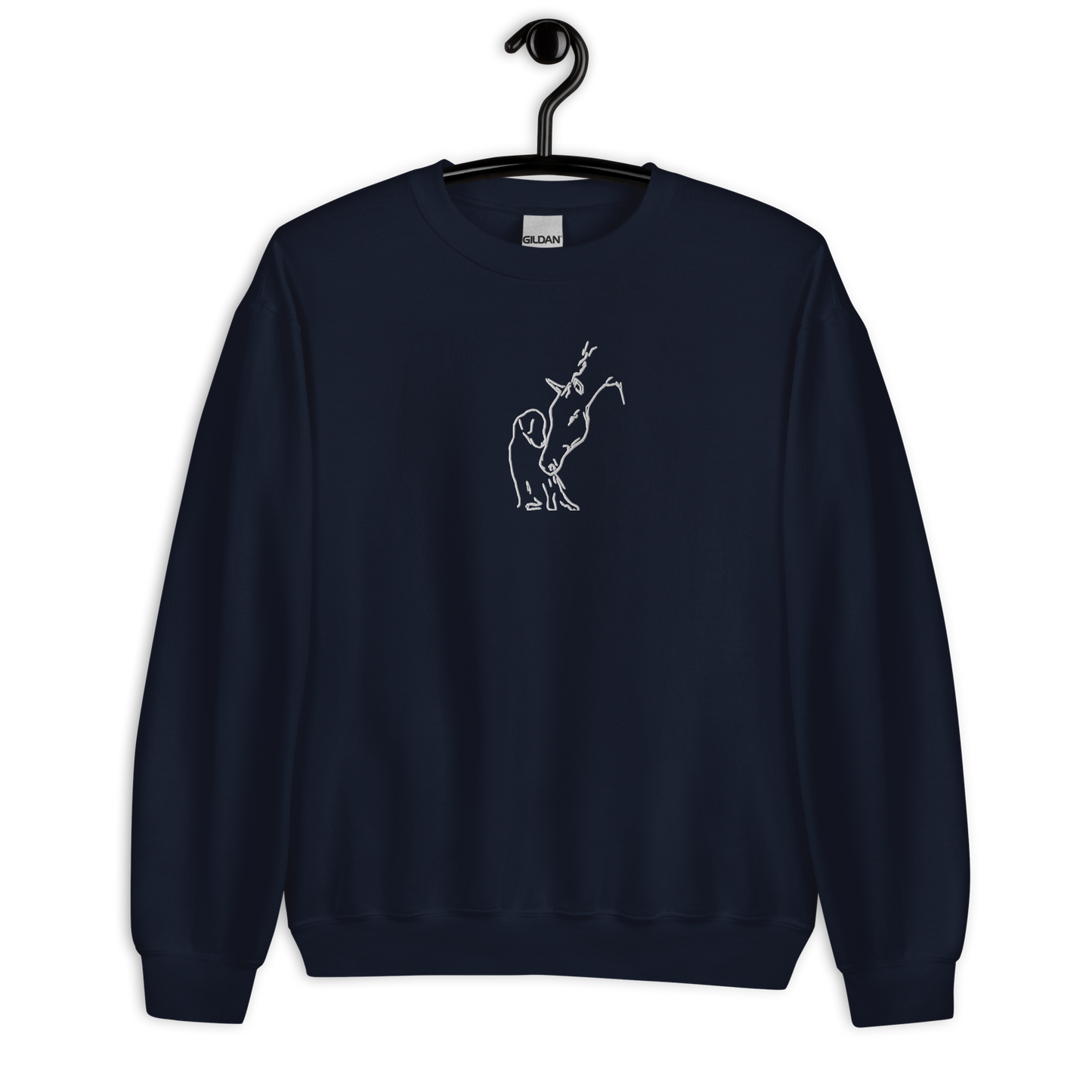 Horse & Dog Embroidery Sweatshirt