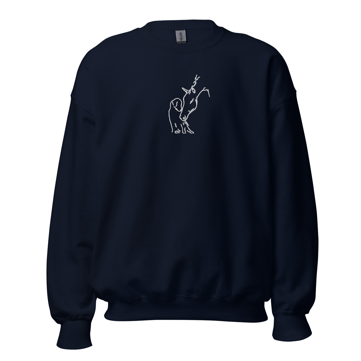 Horse & Dog Embroidery Sweatshirt