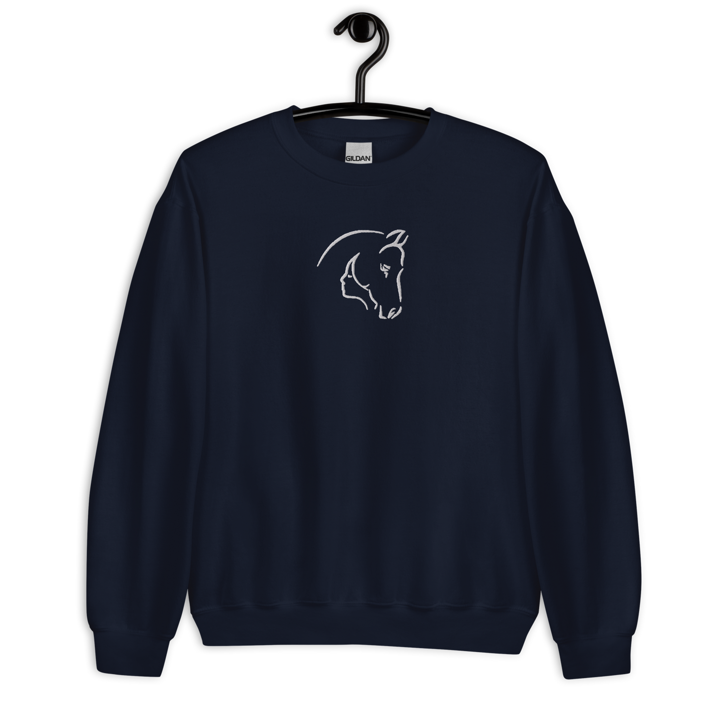 Horse-Woman Fusion Embroidered Sweatshirt