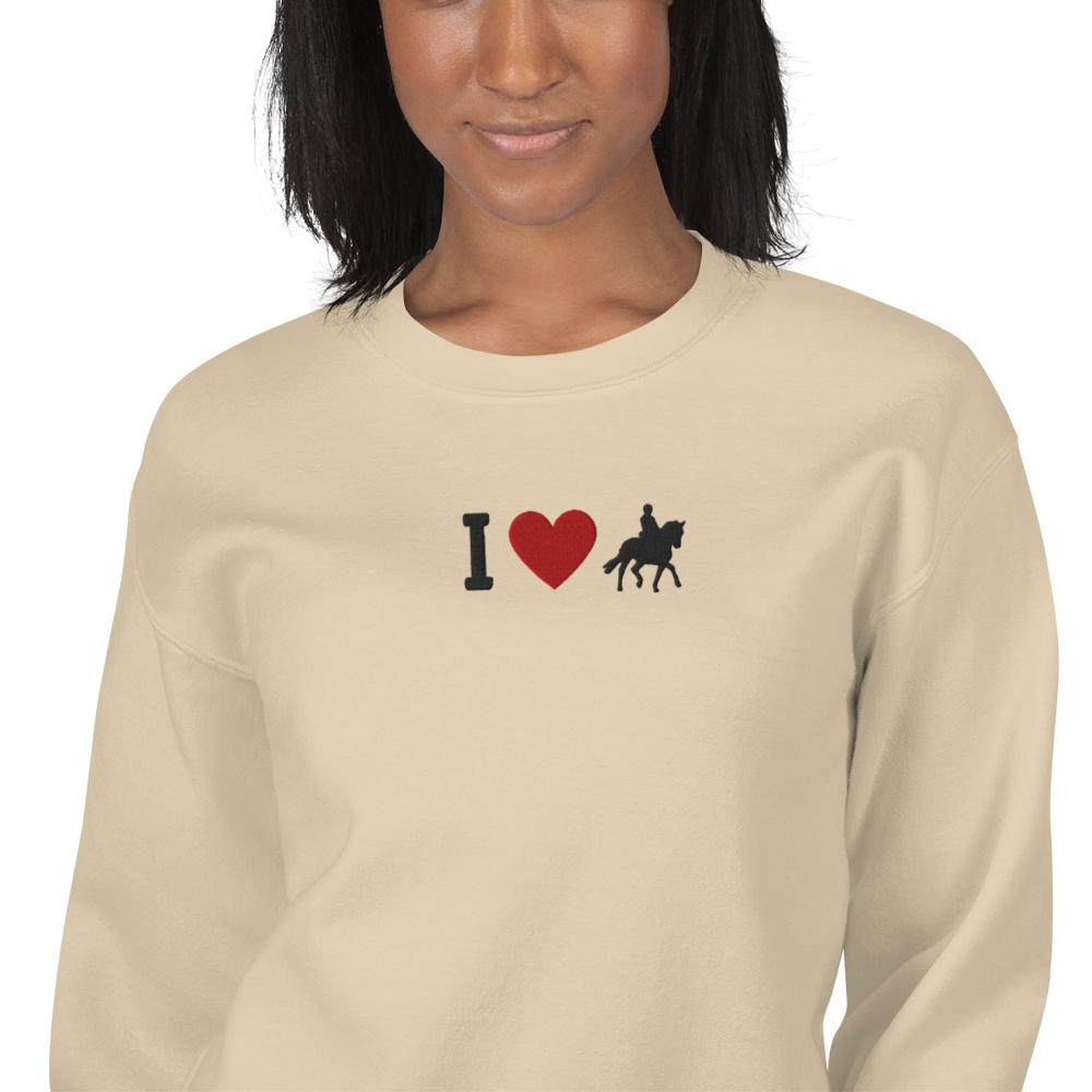 I Love Horses Embroidery Sweatshirt