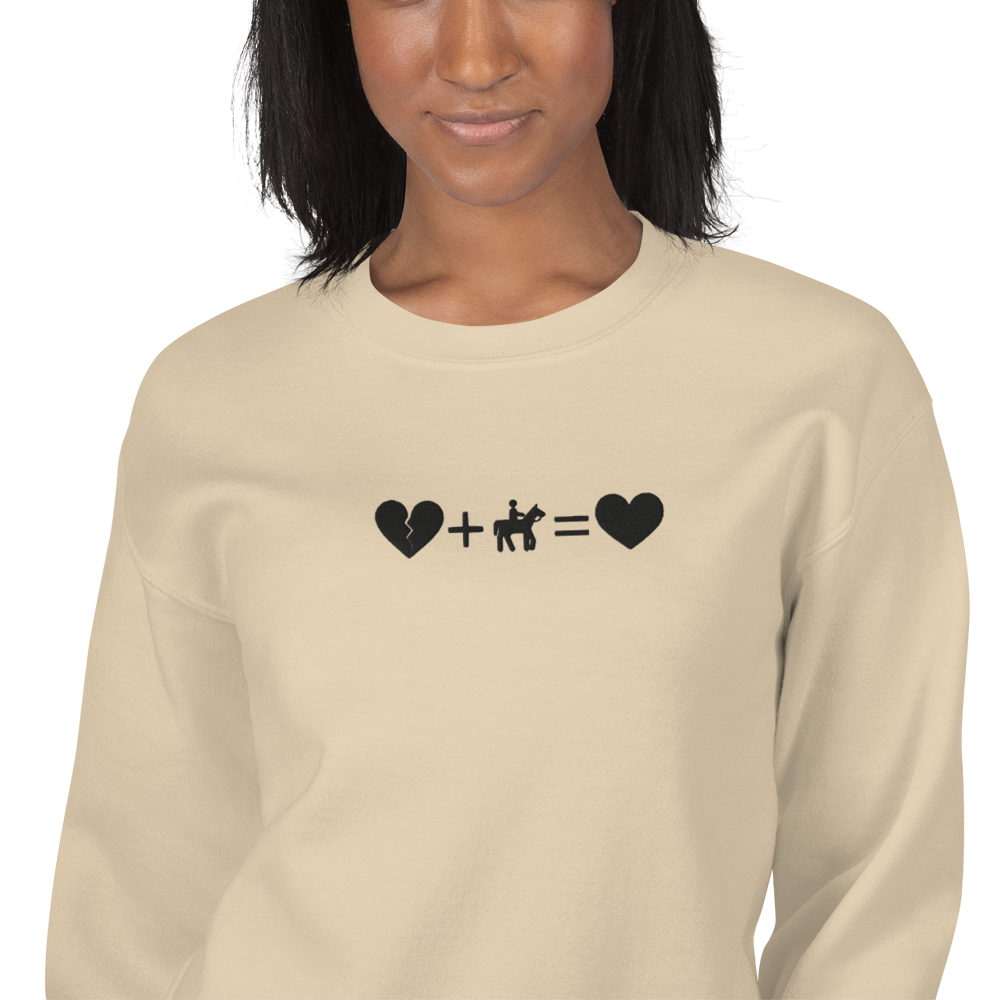 Broken Heart Embroidery Sweatshirt